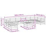 11 Piece Garden Sofa Set Impregnated Wood Pine 3299647