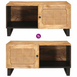 Coffee Table Natural 80 x 50 x 40 cm Solid Mango Wood 4018048