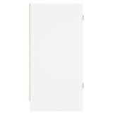 Side Cabinet with Glass Doors White 35x37x75.5 cm 836399
