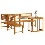 Garden Bench Set 4 pcs Brown Solid acacia wood 3328693