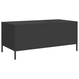 ZNTS Coffee Table Black 101.5x50x43.5 cm Cold-rolled Steel 851274