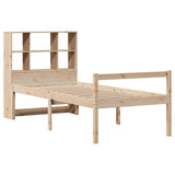 Bookcase Bed without Mattress 90x200 cm Solid Wood Pine 3322010