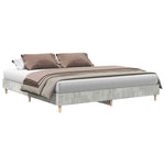 Bed Frame without Mattress Concrete Grey 160x200cm Engineered Wood 3329033