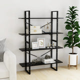 Book Cabinet Black Engineered wood, Metal 100x30x140 cm 806478