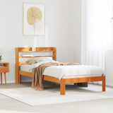 Bed Frame without Mattress Wax Brown 100x200 cm Solid Wood Pine 3306804
