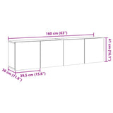 TV Cabinets Wall-mounted 2 pcs Old Wood 80x30x41 cm 857667