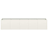 Planter White 200x40x40 cm Cold-rolled Steel 860683