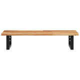 Basin Shelf Wall Mounted Steel and Solid Wood Acacia 3302717