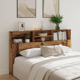Headboard Cabinet Old Wood 180x19x103.5 cm Engineered Wood 856872