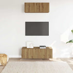 ZNTS 2 Piece TV Cabinet Set Wall-mounted Artisan Oak Engineered Wood 3329006