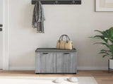Hall Bench with Cushion with Shelf Grey Sonoma 60 x 38 x 46 cm 891477