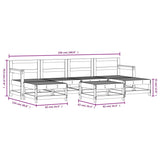 7 Piece Garden Lounge Set White Solid Wood Pine 3186383