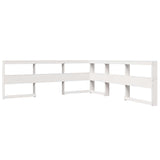 Bookcase Bed without Mattress White 180x200 cm Solid Wood Pine 3324309