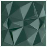 Wall Panels 12 pcs Green 50x50 cm XPS 3 m Diamond 4100061