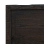Table Top Dark Brown 200x60x cm Treated Solid Wood Oak 3156463