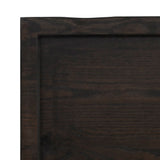 Table Top Dark Brown 200x60x cm Treated Solid Wood Oak 3156463