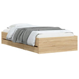 Bed Frame with Storage Sonoma Oak 80 x 200 cm Engineered Wood 3429606