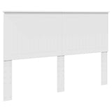 Bed Frame with Headboard White 150 x 200 cm Solid Pine Wood 3410992