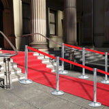 Stanchion with Belt Airport Barrier Stainless Steel Silver 51160