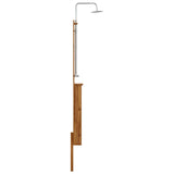 Outdoor Shower 257 cm Solid Acacia Wood and Stainless Steel 903120