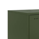 Bedside Cabinets 2 pcs Olive Green 36x39x78 cm Steel 846575