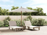 Garden Parasol with Wooden Pole Sand 198x198x231 cm 363183