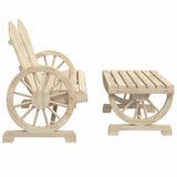 Garden Lounge Set Natural Wood Solid Fir Wood Medium Durable 365097