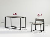 Dining Table and Chairs Set 2, Dining Room Sets, Rectangular Space Saving Table and 2 Chairs for T3398P344812