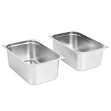 Gastronorm Containers 2 pcs GN 1/1 200 mm Stainless Steel 50883
