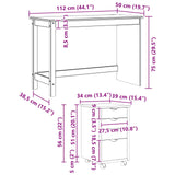 Desk Cabinet Set 2 pcs Honey Brown Solid Pine Wood 3438765