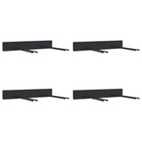 Garden Tool Storage Racks Wall Mounted 4 pcs Black Steel 3309654