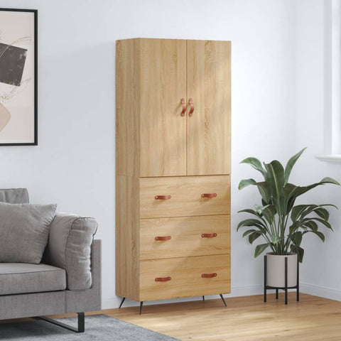 Highboard Sonoma Oak 69.5x34x180 cm Engineered Wood 3195822