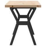 Coffee Table Y-Frame 110x40x45.5 cm Solid Wood Pine and Steel 3282777