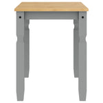 ZNTS Dining Table Corona Grey 112x60x75 cm Solid Wood Pine 4005715