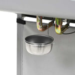Gas BBQ Grill with 2 Cooking Zones Silver Stainless Steel 44274