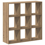 Bookcase Artisian Oak 102x32x102 cm Engineered Wood 852824