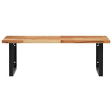 Basin Shelf Wall Mounted Steel and Solid Wood Acacia 3302925