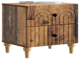 Bedside Cabinet with Drawer 2 pcs Old Wood 43 x 34.5 x 48 cm 894082