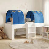 Bed with Tunnel 4 pcs White and Blue Engineered Wood 3423523