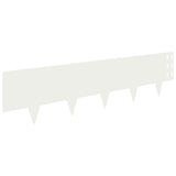 Lawn Edging 20 pcs 100 x 25 cm Steel White 8008606