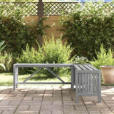Garden Bench Grey Solid Acacia wood Medium Garden Bench Rustic 311824