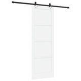 Sliding Door ORKDAL White 83 x 232 cm Solid Pine Wood 3333649