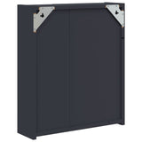 Bathroom Mirror Cabinet with LED Light Grey 45x13x52 cm 357966