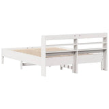 Bed Frame without Mattress White 140x200 cm Solid Wood Pine 3306889