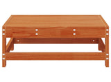 Garden Footrest Solid Pine Wood Wax Brown 62 x 62 x 32 cm 865526