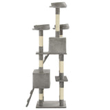 Cat Tree with Sisal Scratching Posts 170 cm Grey 170612