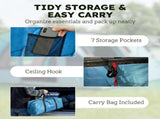 4 Person Easy Setup Family Camping Tent with 2 Rooms, Waterproof Tunnel Tent w/ Sewn In Groundsheet, T3398P554305