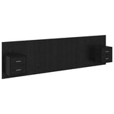 Headboard with Cabinet 3 pcs Black Oak Engineered Wood 3416165