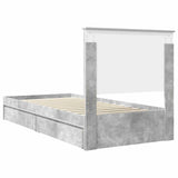 Storage Bed Concrete Grey 90 x 190 cm Engineered Wood 3411253