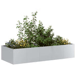 ZNTS Planter 200x80x40 cm Galvanised Steel 860757